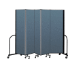 Screenflex Portable Room Divider 5 Panel, 6'8"H x 9'5"L, Fabric Color: Blue