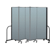 Screenflex Portable Room Divider 5 Panel, 6'8"H x 9'5"L, Vinyl Color: Blue