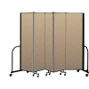 Screenflex Portable Room Divider 5 Panel, 6'8"H x 9'5"L, Vinyl Color: Oatmeal