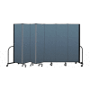 Screenflex Portable Room Divider 7 Panel, 6'8"H x 13'1"L, Fabric Color: Blue