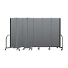 Screenflex Portable Room Divider 7 Panel, 6'8"H x 13'1"L, Fabric Color: Gray