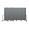 Screenflex Portable Room Divider 7 Panel, 6'8"H x 13'1"W, Fabric Color: Gray