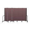 Screenflex Portable Room Divider 7 Panel, 6'8"H x 13'1"L, Fabric Color: Mauve