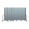 Screenflex Portable Room Divider 7 Panel, 6'8"H x 13'1"L, Vinyl Color: Blue