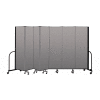 Screenflex Portable Room Divider 7 Panel, 6'8"H x 13'1"L, Vinyl Color: Gray