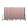 Screenflex Portable Room Divider 7 Panel, 6'8"H x 13'1"L, Vinyl Color: Mauve
