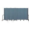 Screenflex Portable Room Divider 9 Panel, 6'8"H x 16'9"L, Fabric Color: Blue
