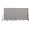 Screenflex Portable Room Divider 9 Panel, 6'8"H x 16'9"L, Vinyl Color: Gray