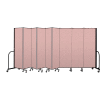 Screenflex Portable Room Divider 9 Panel, 6'8"H x 16'9"L, Vinyl Color: Mauve