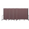 Screenflex Portable Room Divider 11 Panel, 7'4"H x 20'5"L, Fabric Color: Mauve