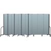 Screenflex Portable Room Divider 11 Panel, 7'4"H x 20'5"L, Vinyl Color: Blue