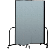 Screenflex Portable Room Divider 3 Panel, 7'4"H x 5'9"L, Vinyl Color: Blue