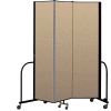 Screenflex Portable Room Divider 3 Panel, 7'4"H x 5'9"L, Vinyl Color: Oatmeal