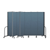 Screenflex Portable Room Divider 7 Panel, 7'4"H x 13'1"L, Fabric Color: Blue