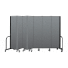 Screenflex Portable Room Divider 7 Panel, 7'4"H x 13'1"L, Fabric Color: Gray