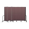 Screenflex Portable Room Divider 7 Panel, 7'4"H x 13'1"L, Fabric Color: Mauve