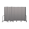 Screenflex Portable Room Divider 7 Panel, 7'4"H x 13'1"L, Vinyl Color: Gray