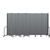 Screenflex Portable Room Divider 9 Panel, 7'4"H x 16'9"W, Fabric Color: Gray