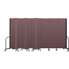Screenflex Portable Room Divider 9 Panel, 7'4"H x 16'9"L, Fabric Color: Mauve