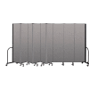 Screenflex Portable Room Divider 9 Panel, 7'4"H x 16'9"L, Vinyl Color: Gray