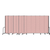 Screenflex Portable Room Divider 13 Panel, 8'H x 24'1"L, Vinyl Color:Mauve