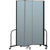 Screenflex Portable Room Divider 3 Panel, 8'H x 5'9"L, Vinyl Color: Blue