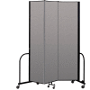 Screenflex Portable Room Divider 3 Panel, 8'H x 5'9"L, Vinyl Color: Gray