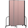 Screenflex Portable Room Divider 3 Panel, 8'H x 5'9"L, Vinyl Color: Mauve