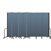 Screenflex Portable Room Divider 9 Panel, 8'H x 16'9"W, Fabric Color: Blue