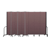 Screenflex Portable Room Divider 9 Panel, 8'H x 16'9"L, Fabric Color: Mauve