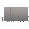 Screenflex Portable Room Divider 9 Panel, 8'H x 16'9"L, Vinyl Color: Gray