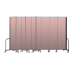 Screenflex Portable Room Divider 9 Panel, 8'H x 16'9"L, Vinyl Color: Mauve