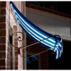 Awntech CH22-3BBW Window/Entry Awning 3-3/8'W x 2-9/16'H x 2'D Bright Blue/White