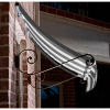 Awntech CH33-5GW Window/Entry Awning 5-3/8'W x 3-11/16'H x 3'D Gray/White