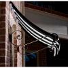 Awntech ECH23-5KW Window/Entry Awning 5-3/8'W x 2'H x 3'D Black/White