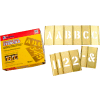 2" Brass Interlocking Stencil Letters and Numbers, 77 Piece Set