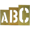 10" Brass Interlocking Stencil Gothic Style Letters, 33 Piece Kit