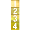 1" Brass Vertical Interlocking Number Stencil, 33 Piece Set