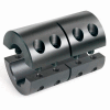 Two-Piece Clamping Couplings Recessed Screw w/Keyway, 2", Black Oxide Steel