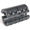 2-Piece Industry Standard Clamping Coupling w/Keyway, 1-1/4", Black Oxide Steel