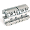 Metric Two-Piece Standard Clamping Couplings w/Keyway, 15mm, Stainless Steel