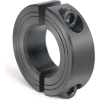 Metric Two-Piece Clamping Collar, 12mm, Black Oxide Steel