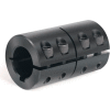 Metric One-Piece Standard Clamping Couplings w/Keyway, 15mm, Black Oxide Steel