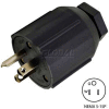 Conntek 60129, 15A Assembly Straight Blade Plug with NEMA 5-15P Male End, 2 Pole-3 Wire