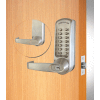Codelocks ANSI Grade 2 Mechanical Lockset, CL615-BS, EZ Code Change, Code Free/Passage, Silver Gray