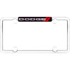 Cruiser Accessories Dodge Emblem License Plate Frame, Chrome/Red - 11036