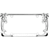 Cruiser Accessories Palm Tree License Plate Frame, Chrome - 19003