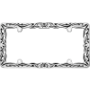 Cruiser Accessories Tribal License Plate Frame, Chrome/Black - 22135