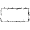 Cruiser Accessories Barbed Wire License Plate Frame, Chrome - 22230