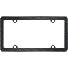 Cruiser Accessories Fiber License Plate Frame, Chrome/Black - 59053